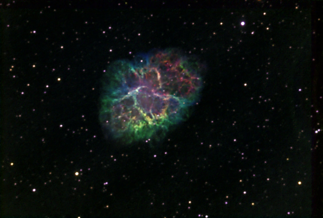 M1 - Crab Nebula ([SII]:Ha:[OIII]) - FLC Observatory